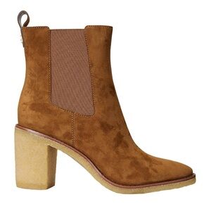 LAUREN RALPH LAUREN- Marianna- Brown- Water Resistant Suede Bootie- Women’s 9.5B